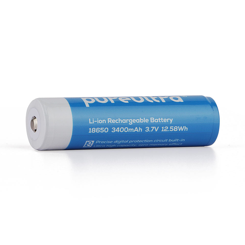 PureUltra 18650 3400mAh 3.7V with PCB Lithium-ion Rechargeable Battery