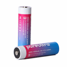 PureUltra High drain IMR18650 4000mAh 3.7V with PCB Lithium-ion Rechargeable Battery